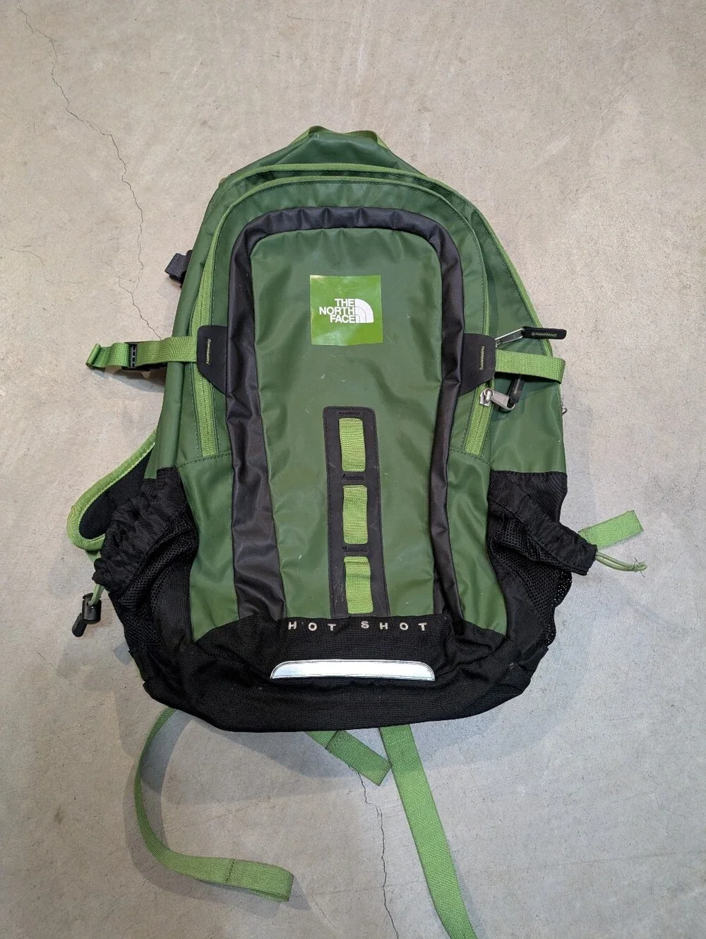 The North Face Green and Black Hot Shot Backpack Daypack